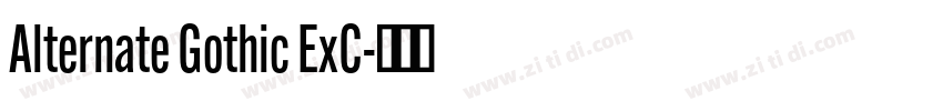 Alternate Gothic ExC字体转换